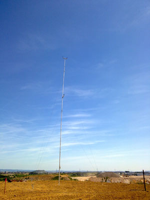 Windmessger&auml;t frei Land 25m, Vermessung, Ertragsbestimmung, Windr&auml;der, Windenergieanlage